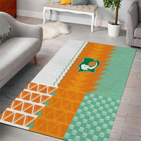 Ivory Coast Football Area Rug Côte d'Ivoire-Tribal Sporty Style - Wonder Print Shop