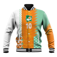 Custom Ivory Coast Football Baseball Jacket Côte d'Ivoire-Tribal Sporty Style - Wonder Print Shop