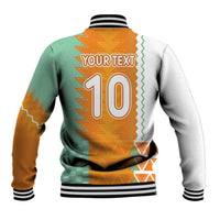 Custom Ivory Coast Football Baseball Jacket Côte d'Ivoire-Tribal Sporty Style - Wonder Print Shop