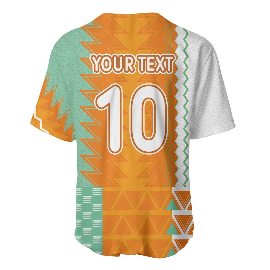 Custom Ivory Coast Football Baseball Jersey Côte d'Ivoire-Tribal Sporty Style - Wonder Print Shop
