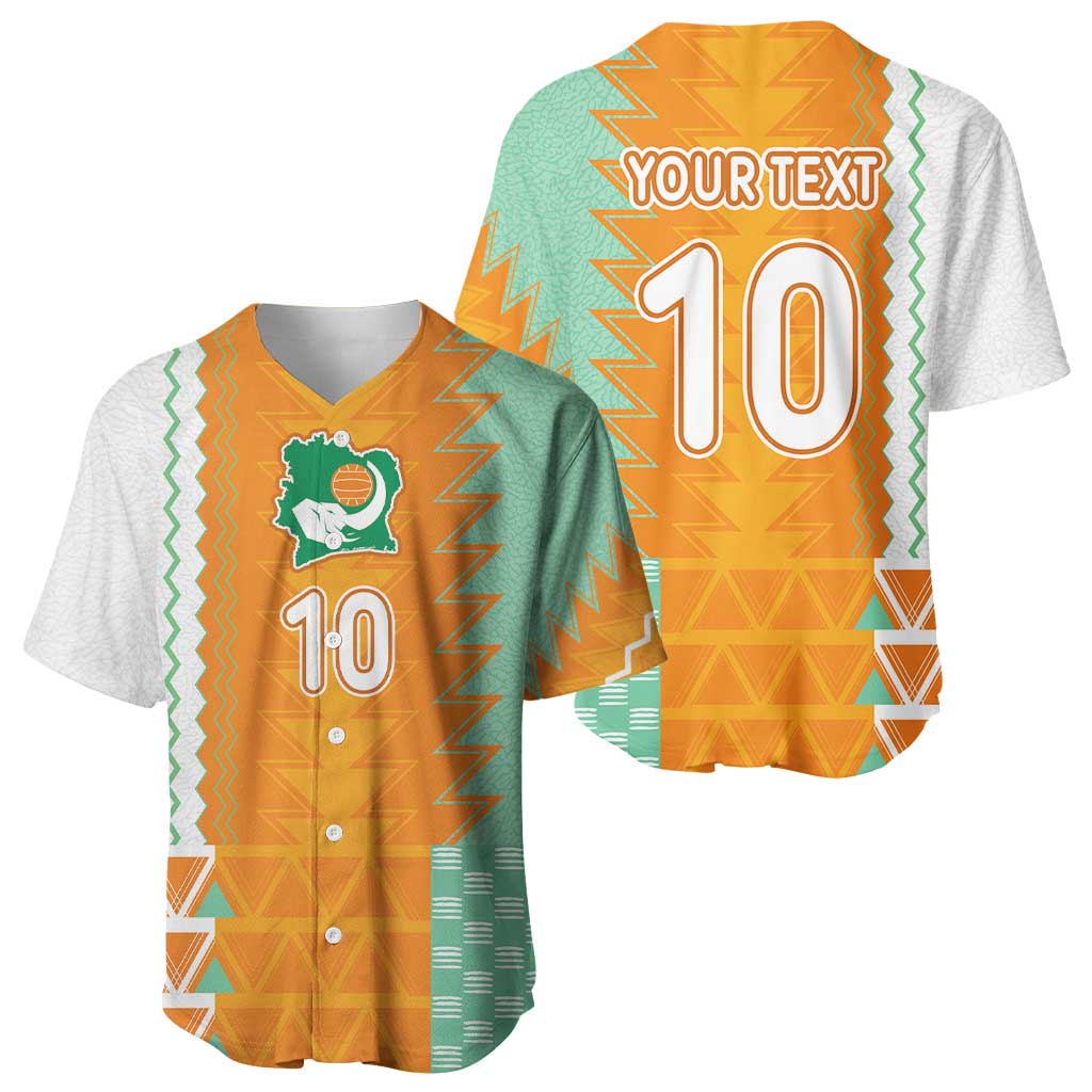Custom Ivory Coast Football Baseball Jersey Côte d'Ivoire-Tribal Sporty Style - Wonder Print Shop