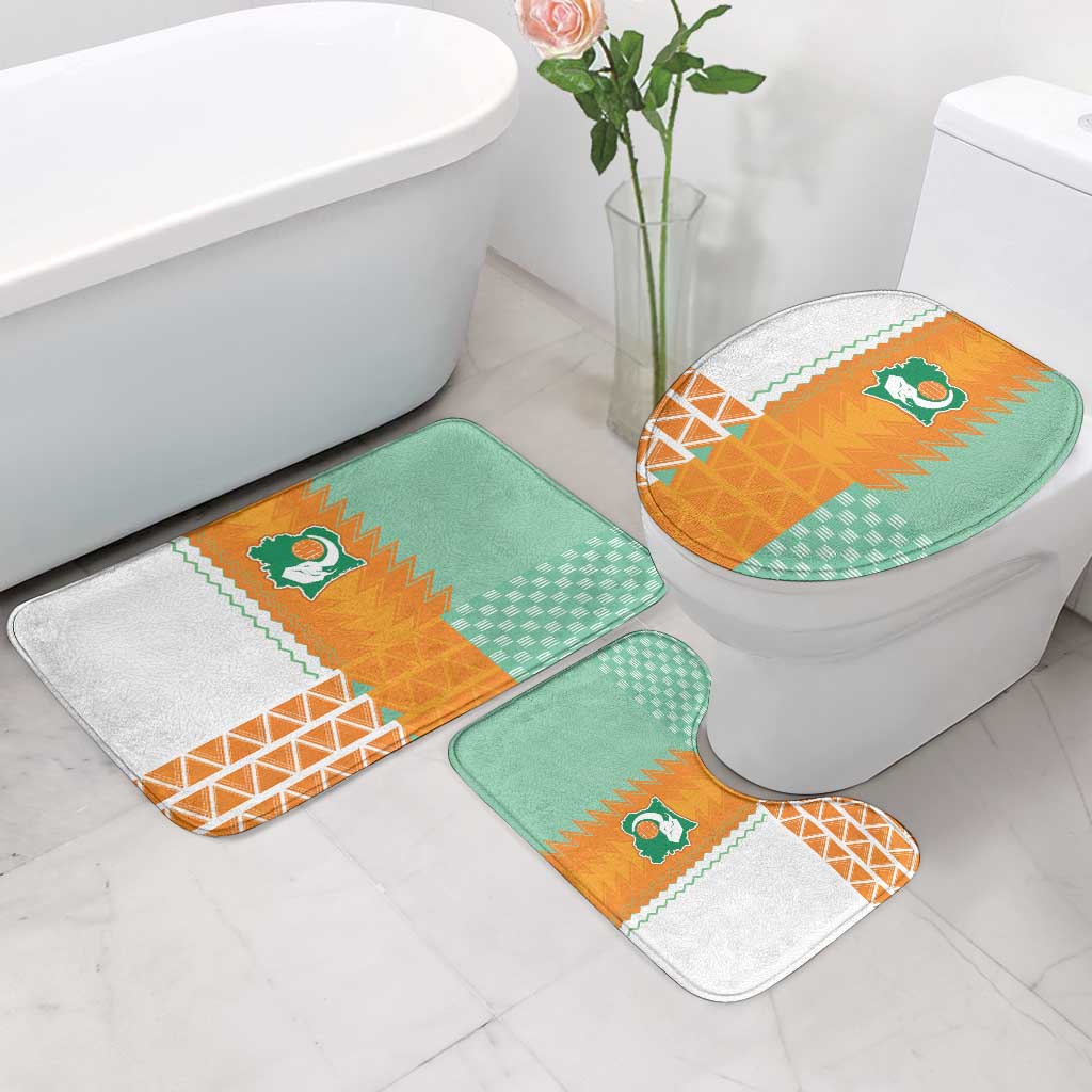 Ivory Coast Football Bathroom Set Côte d'Ivoire-Tribal Sporty Style - Wonder Print Shop