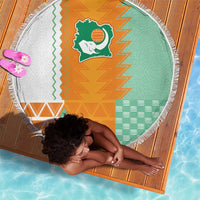 Ivory Coast Football Beach Blanket Côte d'Ivoire-Tribal Sporty Style - Wonder Print Shop