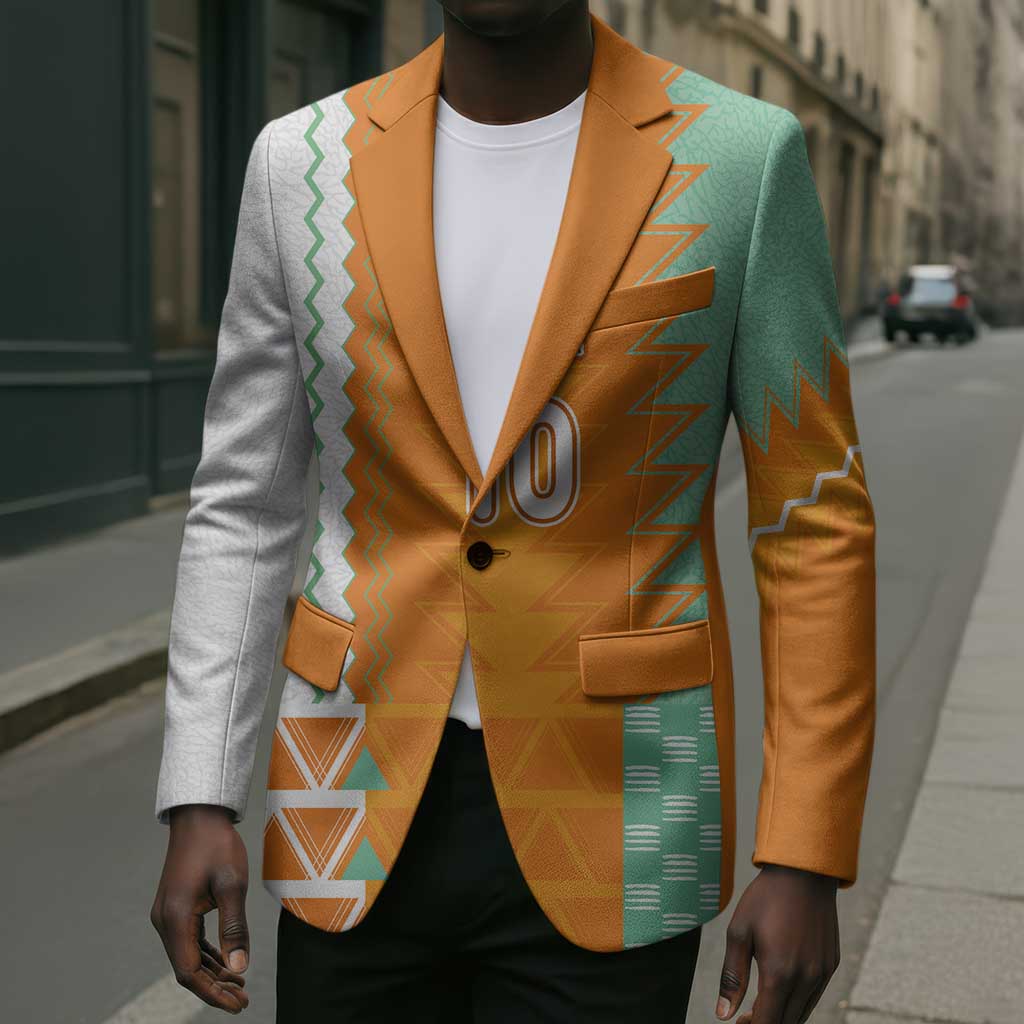 Custom Ivory Coast Football Blazer Côte d'Ivoire-Tribal Sporty Style - Wonder Print Shop