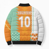 Custom Ivory Coast Football Bomber Puffer Jacket Côte d'Ivoire-Tribal Sporty Style - Wonder Print Shop