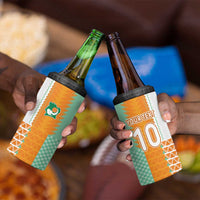 Custom Ivory Coast Football 4 in 1 Can Cooler Tumbler Côte d'Ivoire-Tribal Sporty Style - Wonder Print Shop