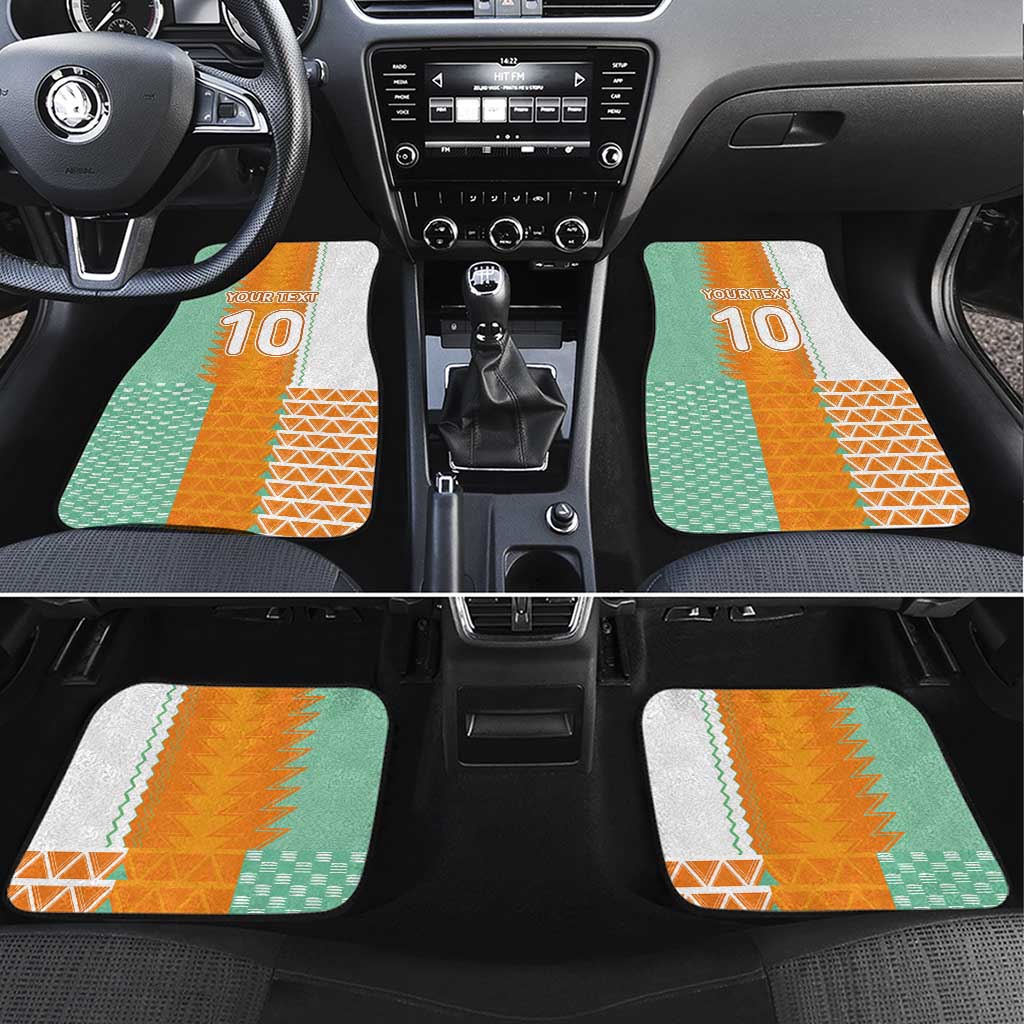 Custom Ivory Coast Football Car Mats Côte d'Ivoire-Tribal Sporty Style - Wonder Print Shop
