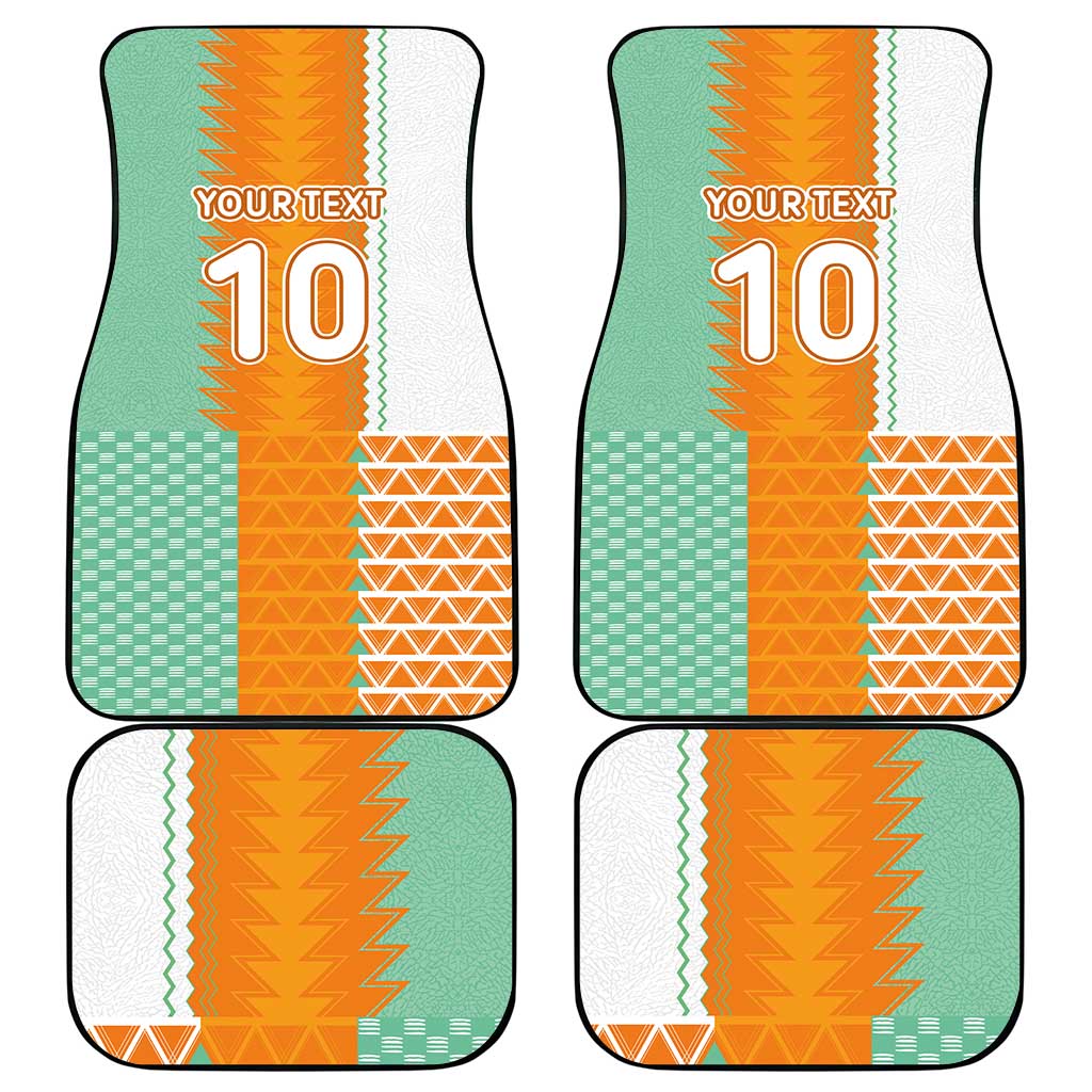 Custom Ivory Coast Football Car Mats Côte d'Ivoire-Tribal Sporty Style - Wonder Print Shop