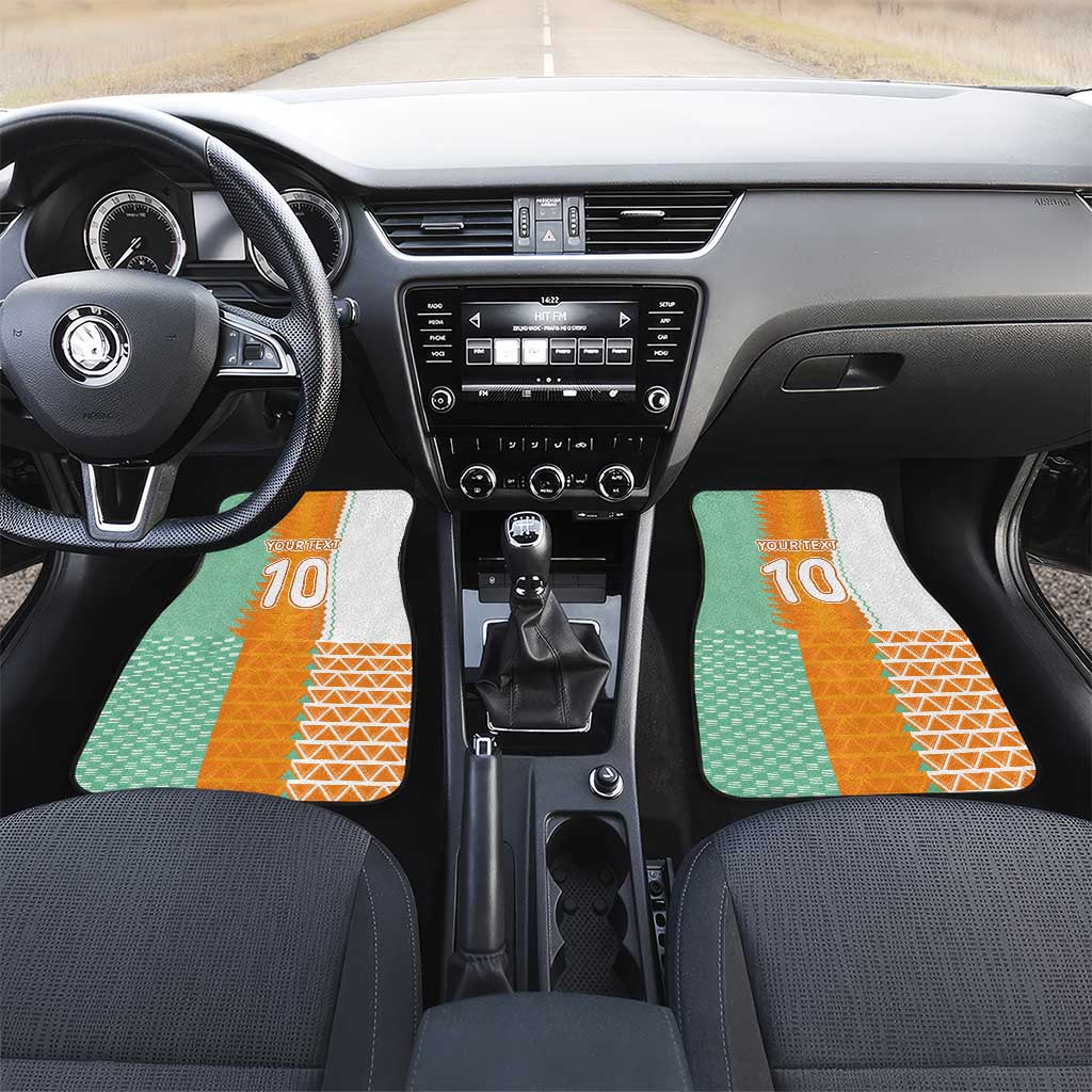 Custom Ivory Coast Football Car Mats Côte d'Ivoire-Tribal Sporty Style - Wonder Print Shop