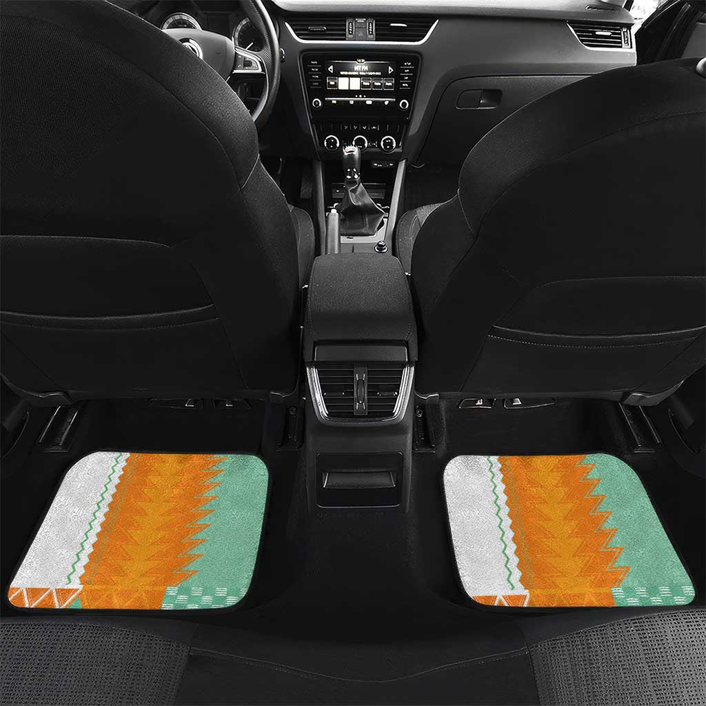 Custom Ivory Coast Football Car Mats Côte d'Ivoire-Tribal Sporty Style - Wonder Print Shop