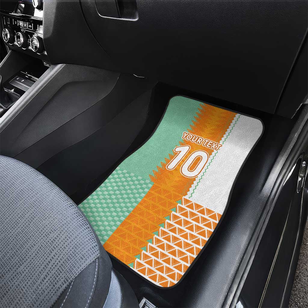 Custom Ivory Coast Football Car Mats Côte d'Ivoire-Tribal Sporty Style - Wonder Print Shop