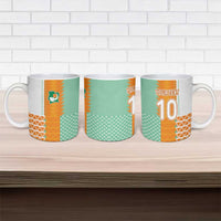 Custom Ivory Coast Football Ceramic Mug Côte d'Ivoire-Tribal Sporty Style - Wonder Print Shop