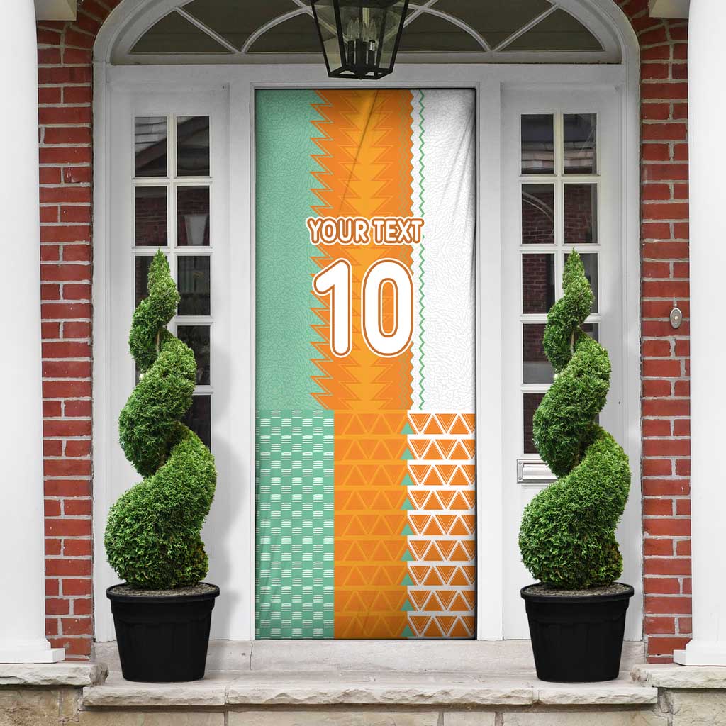 Custom Ivory Coast Football Door Cover Côte d'Ivoire-Tribal Sporty Style - Wonder Print Shop