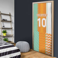Custom Ivory Coast Football Door Cover Côte d'Ivoire-Tribal Sporty Style - Wonder Print Shop