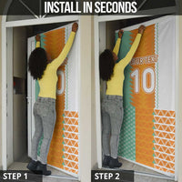 Custom Ivory Coast Football Door Cover Côte d'Ivoire-Tribal Sporty Style - Wonder Print Shop