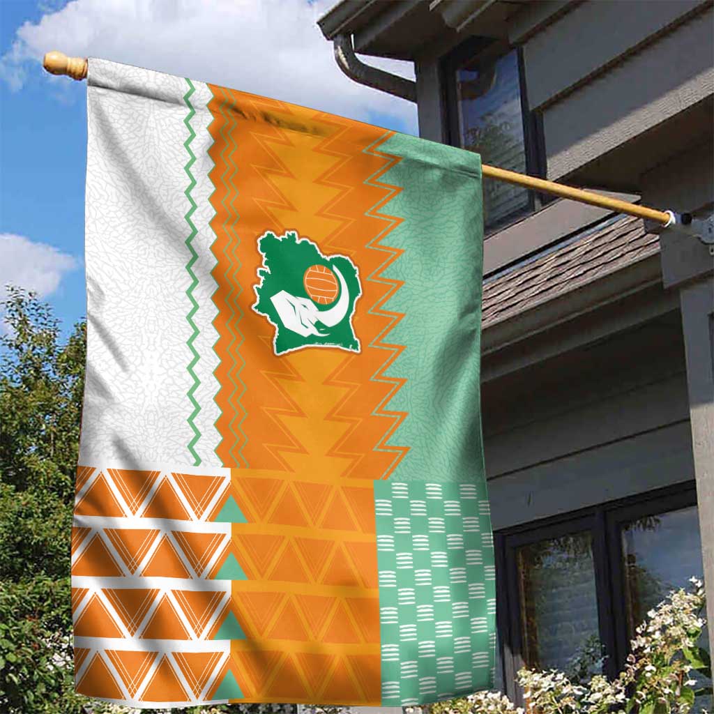 Ivory Coast Football Garden Flag Côte d'Ivoire-Tribal Sporty Style - Wonder Print Shop