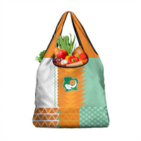 Ivory Coast Football Grocery Bag Côte d'Ivoire-Tribal Sporty Style - Wonder Print Shop