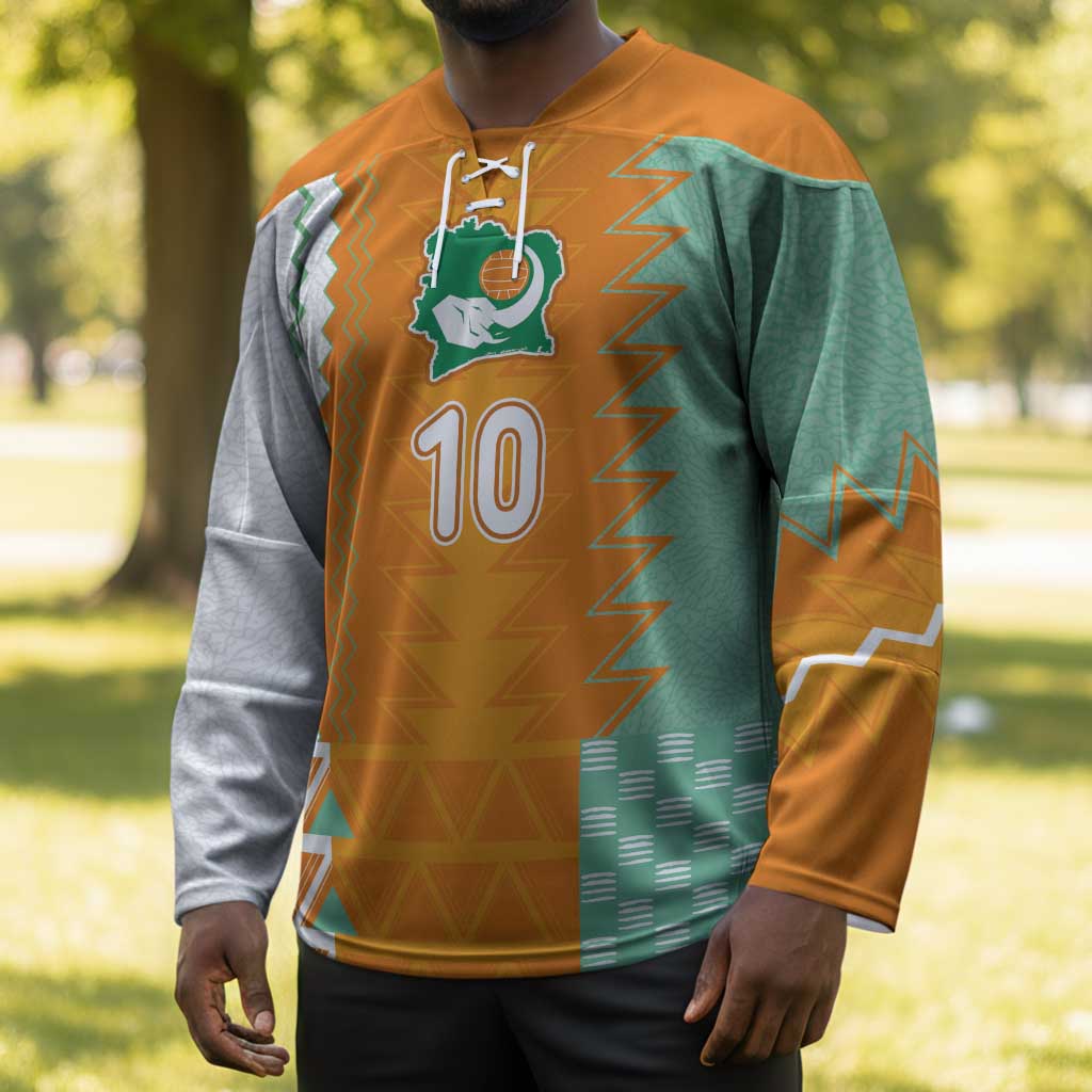 Custom Ivory Coast Football Hockey Jersey Côte d'Ivoire-Tribal Sporty Style - Wonder Print Shop