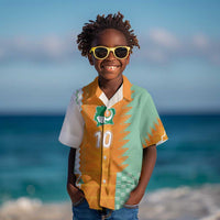Custom Ivory Coast Football Kid Hawaiian Shirt Côte d'Ivoire-Tribal Sporty Style - Wonder Print Shop