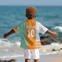 Custom Ivory Coast Football Kid Hawaiian Shirt Côte d'Ivoire-Tribal Sporty Style - Wonder Print Shop