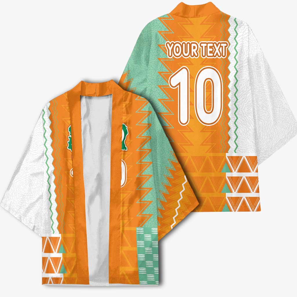 Custom Ivory Coast Football Kimono Côte d'Ivoire-Tribal Sporty Style - Wonder Print Shop