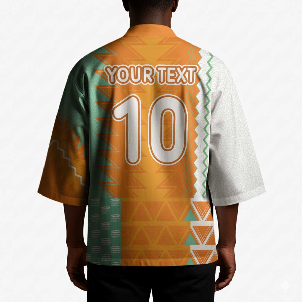 Custom Ivory Coast Football Kimono Côte d'Ivoire-Tribal Sporty Style - Wonder Print Shop