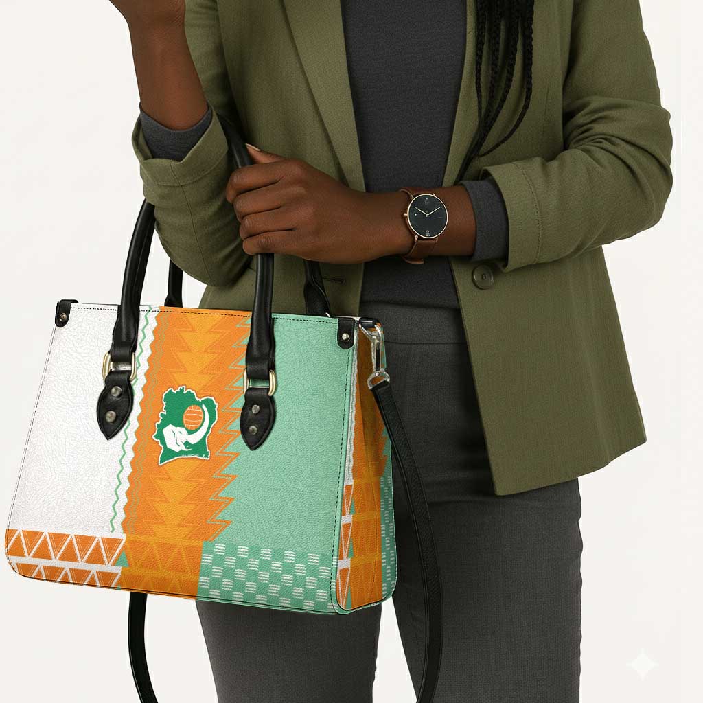 Ivory Coast Football Leather Bag Côte d'Ivoire-Tribal Sporty Style - Wonder Print Shop