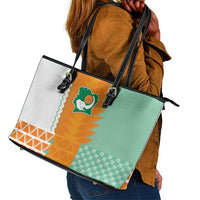 Ivory Coast Football Leather Tote Bag Côte d'Ivoire-Tribal Sporty Style - Wonder Print Shop