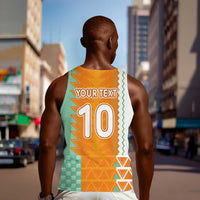 Custom Ivory Coast Football Men Tank Top Côte d'Ivoire-Tribal Sporty Style - Wonder Print Shop