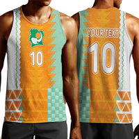 Custom Ivory Coast Football Men Tank Top Côte d'Ivoire-Tribal Sporty Style - Wonder Print Shop