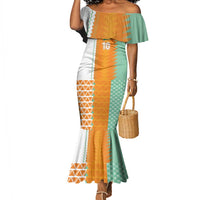 Custom Ivory Coast Football Mermaid Dress Côte d'Ivoire-Tribal Sporty Style - Wonder Print Shop
