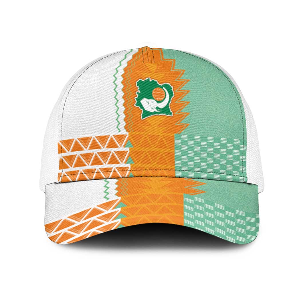 Ivory Coast Football Mesh Trucker Cap Côte d'Ivoire-Tribal Sporty Style
