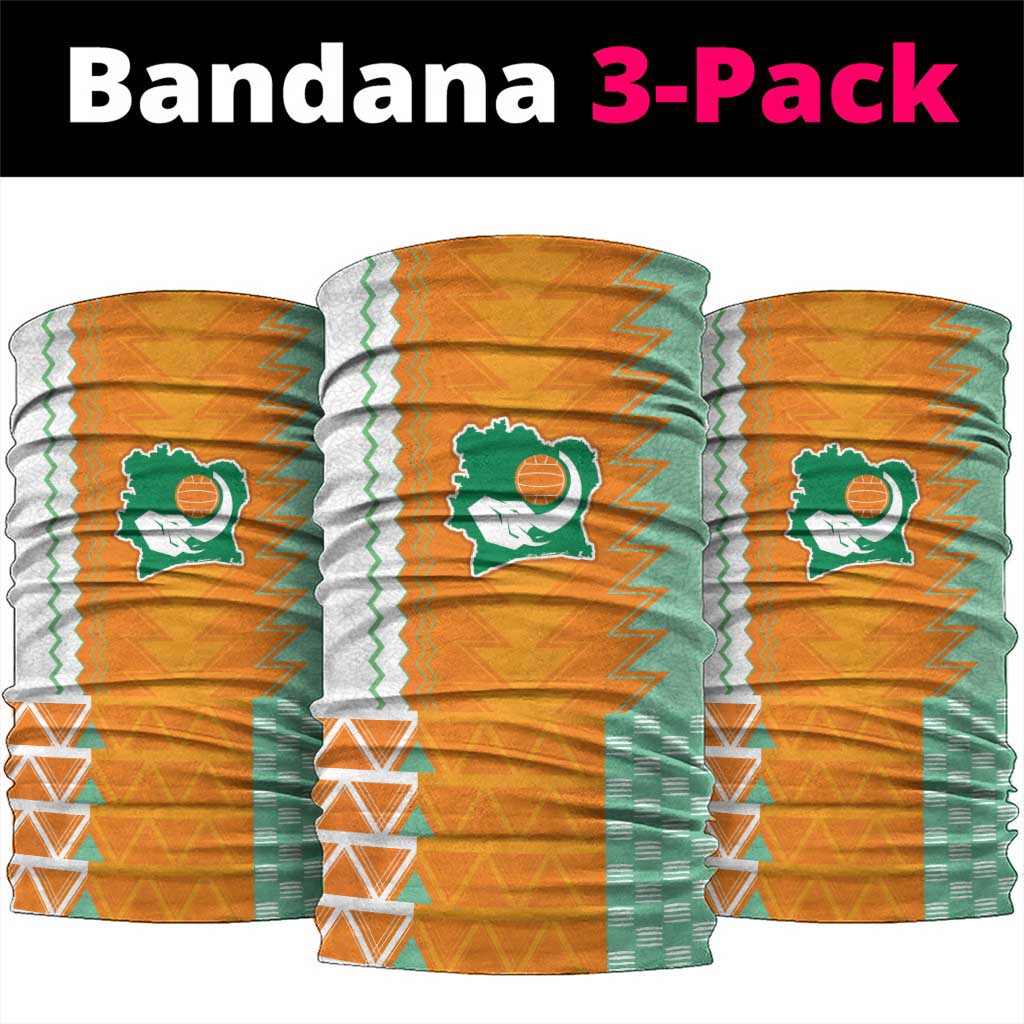 Ivory Coast Football Neck Gaiter Côte d'Ivoire-Tribal Sporty Style - Wonder Print Shop