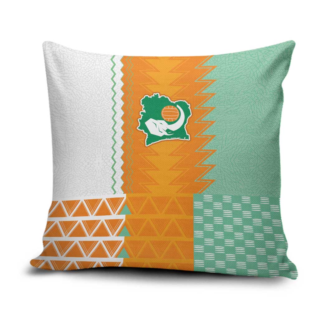 Ivory Coast Football Pillow Cover Côte d'Ivoire-Tribal Sporty Style - Wonder Print Shop