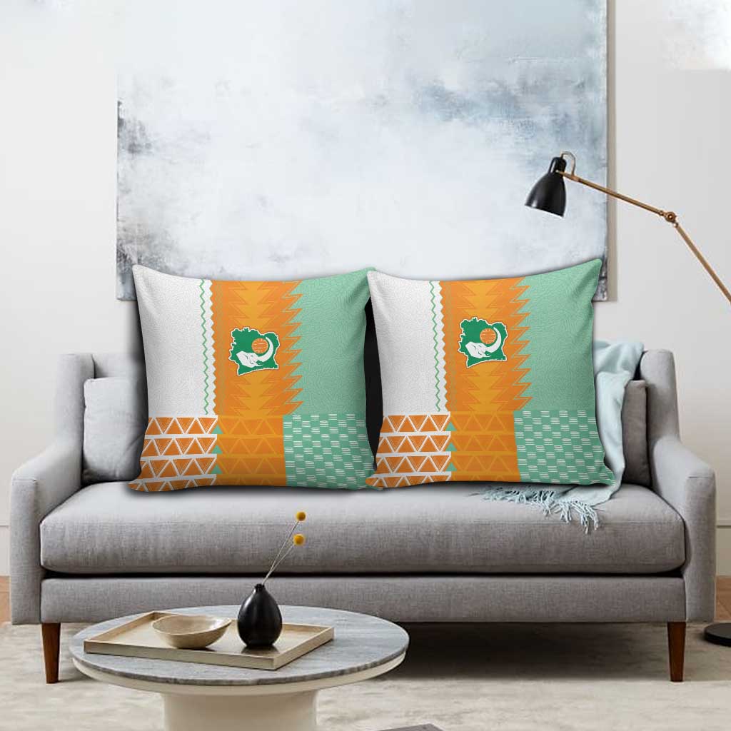 Ivory Coast Football Pillow Cover Côte d'Ivoire-Tribal Sporty Style - Wonder Print Shop