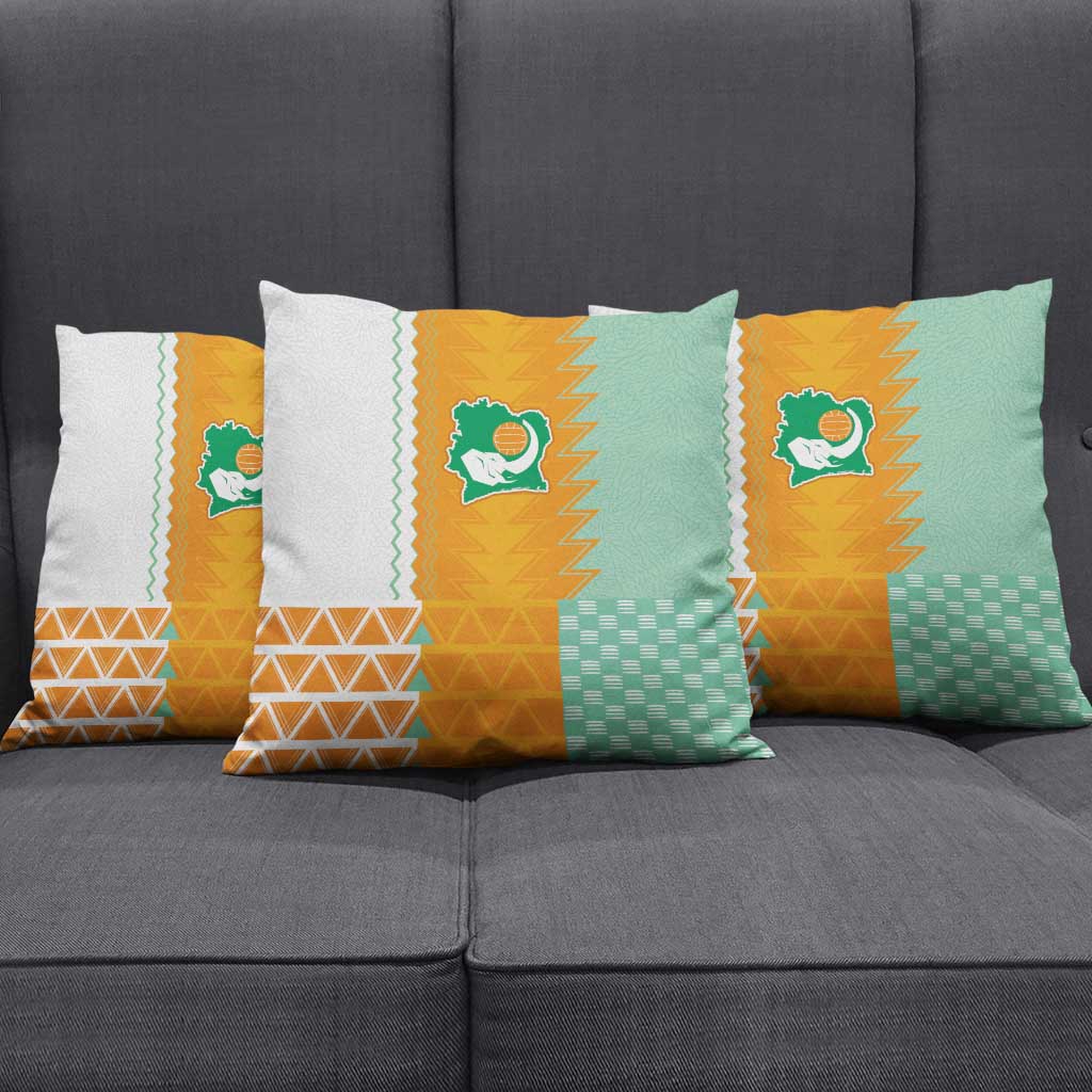 Ivory Coast Football Pillow Cover Côte d'Ivoire-Tribal Sporty Style - Wonder Print Shop