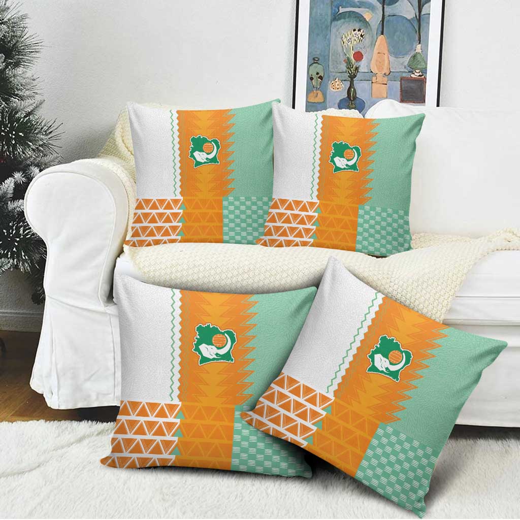 Ivory Coast Football Pillow Cover Côte d'Ivoire-Tribal Sporty Style - Wonder Print Shop