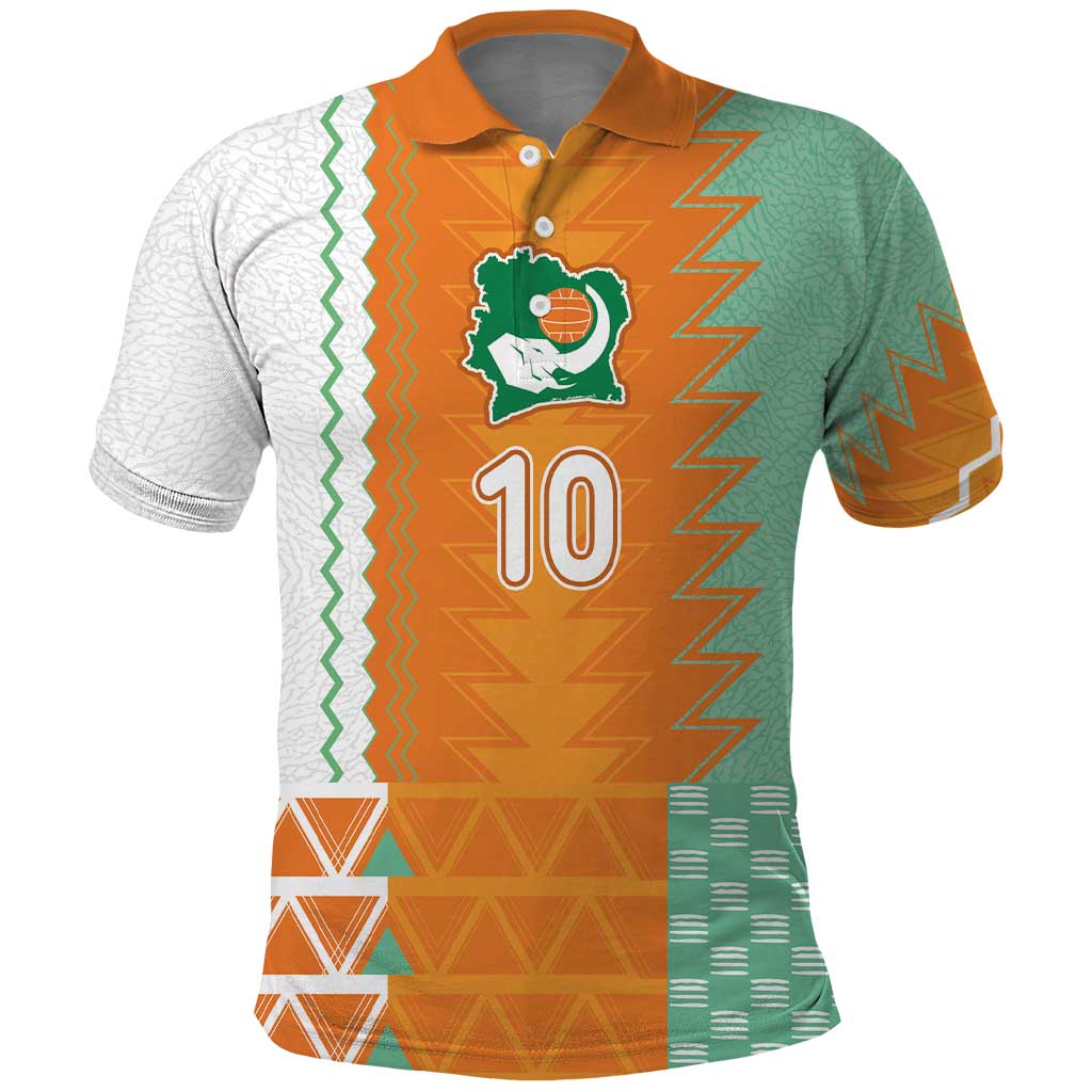 Custom Ivory Coast Football Polo Shirt Côte d'Ivoire-Tribal Sporty Style - Wonder Print Shop