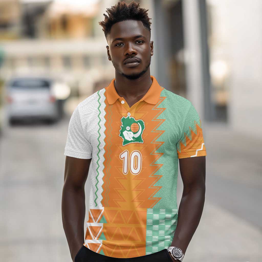 Custom Ivory Coast Football Polo Shirt Côte d'Ivoire-Tribal Sporty Style - Wonder Print Shop
