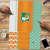 Ivory Coast Football Puzzle Côte d'Ivoire-Tribal Sporty Style - Wonder Print Shop