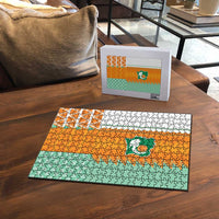 Ivory Coast Football Puzzle Côte d'Ivoire-Tribal Sporty Style - Wonder Print Shop