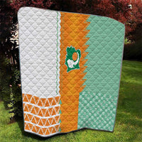 Ivory Coast Football Quilt Côte d'Ivoire-Tribal Sporty Style - Wonder Print Shop
