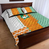 Ivory Coast Football Quilt Bed Set Côte d'Ivoire-Tribal Sporty Style - Wonder Print Shop