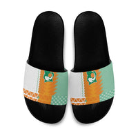 Ivory Coast Football Slide Sandals Côte d'Ivoire-Tribal Sporty Style - Wonder Print Shop