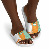Ivory Coast Football Slide Sandals Côte d'Ivoire-Tribal Sporty Style - Wonder Print Shop