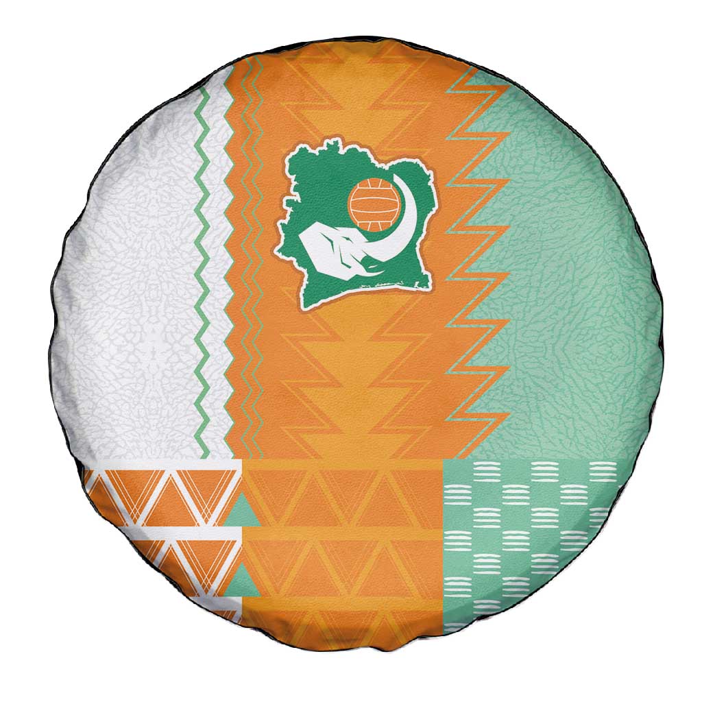 Ivory Coast Football Spare Tire Cover Côte d'Ivoire-Tribal Sporty Style - Wonder Print Shop
