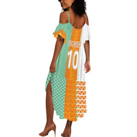 Custom Ivory Coast Football Summer Maxi Dress Côte d'Ivoire-Tribal Sporty Style - Wonder Print Shop
