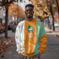 Custom Ivory Coast Football Sweatshirt Côte d'Ivoire-Tribal Sporty Style - Wonder Print Shop