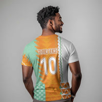 Custom Ivory Coast Football T shirt Côte d'Ivoire-Tribal Sporty Style - Wonder Print Shop
