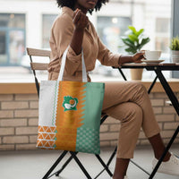 Ivory Coast Football Tote Bag Côte d'Ivoire-Tribal Sporty Style - Wonder Print Shop